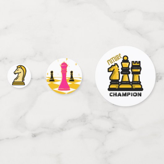 Confettis de table d'échecs (Devant)