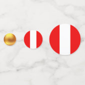 Confettis de table drapeau péruvien et corne d'abo (Derrière)