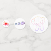 Confettis de table éléphant bébé (Derrière)