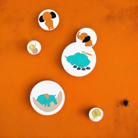 Confettis de table éléphant multicolore bébé