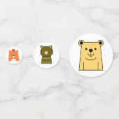 Confettis de table en forme d'ours en peluche (Devant)