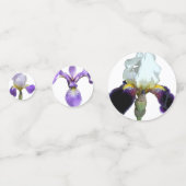 Confettis de table Iris violet et blanc (Devant)
