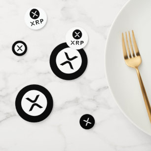 Confettis de table noir et blanc de la crypto-monn