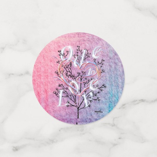 Confettis de table Ode à l'amour (Petit recto)