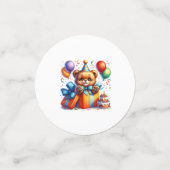Confettis de table Ourson d'anniversaire (Petit recto)