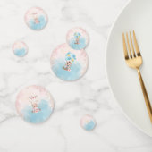 Confettis de table Oursons jumeaux rose et bleu (Groupe)