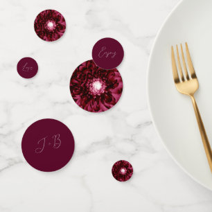Confettis de table personnalisables floraux vin de