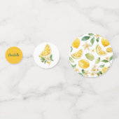 Confettis de table personnalisés au citron (Derrière)