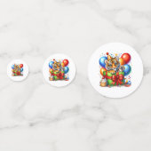 Confettis de table pour anniversaire thème Tigre (Devant)