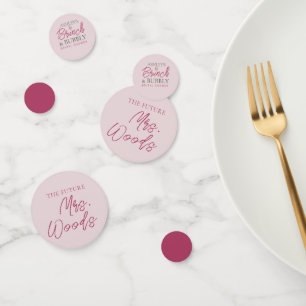 Confettis de table pour Brunch et Bulles pour la M