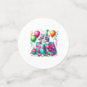 Confettis de table pour chaton d'anniversaire (Petit recto)