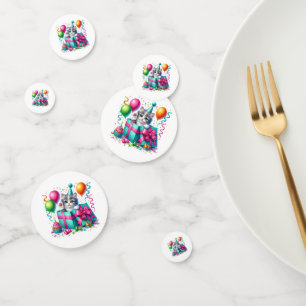 Confettis de table pour chaton d'anniversaire