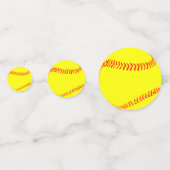 Confettis de table pour fête de softball Fastpitch (Derrière)