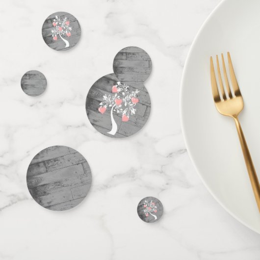 Confettis de table pour mariage Arbre rose de cœur (Groupe)