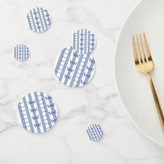 Confettis de table rayure bleue et blanche Il a di (Groupe)