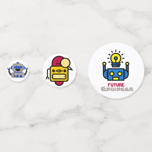 Confettis de Table Robots (Devant)