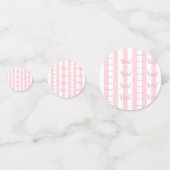 Confettis de table Rose & Blanc rayé Elle a dit Ou (Devant)