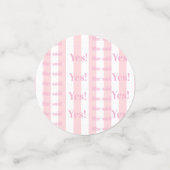 Confettis de table Rose & Blanc rayé Elle a dit Ou (Petit recto)