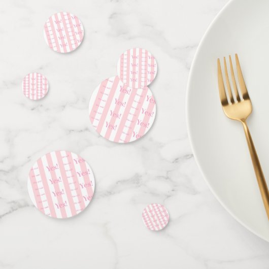 Confettis de table Rose & Blanc rayé Elle a dit Ou (Groupe)
