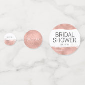 Confettis de table Rose Gold Brushstroke pour Baby (Derrière)