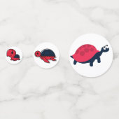 Confettis de table Tortue Coquille Rouge (Derrière)