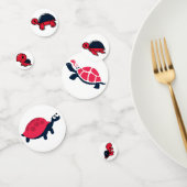 Confettis de table Tortue Coquille Rouge (Groupe)