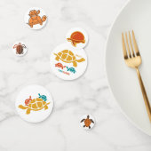 Confettis de table tortue vintage (Groupe)