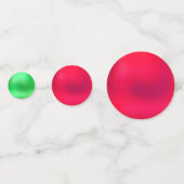 Confettis de table vert et rouge de Noël (Devant)