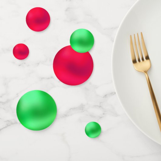 Confettis de table vert et rouge de Noël (Groupe)