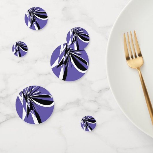 Confettis de Table Violets au Design Graphique (Groupe)