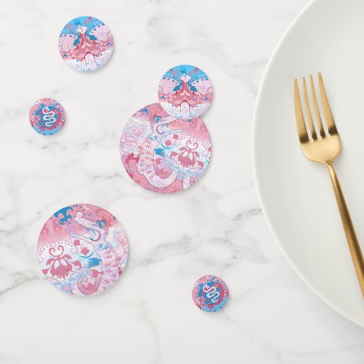 Confettis Déchets de dragon transgenre - Couleur du drapeau (Groupe)