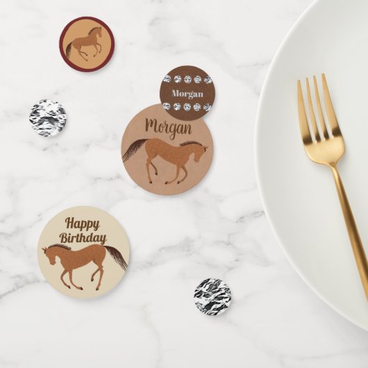 Confettis Décor Anniversaire de enfant Rustique Horse Faux C (Groupe)