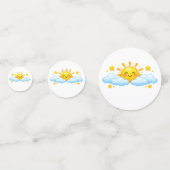 Confettis Décor de fête éparpillé de table de soleil mignon (Derrière)