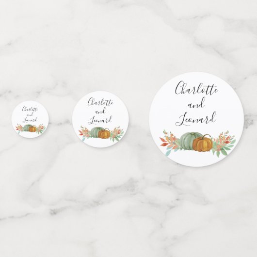 Confettis Décor de table Mariage d'automne (Derrière)