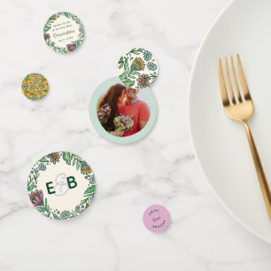 Confettis Décoration de table de Baby Shower Floral Scandi A