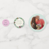 Confettis Décoration de table de Baby Shower Floral Scandi A (Devant)