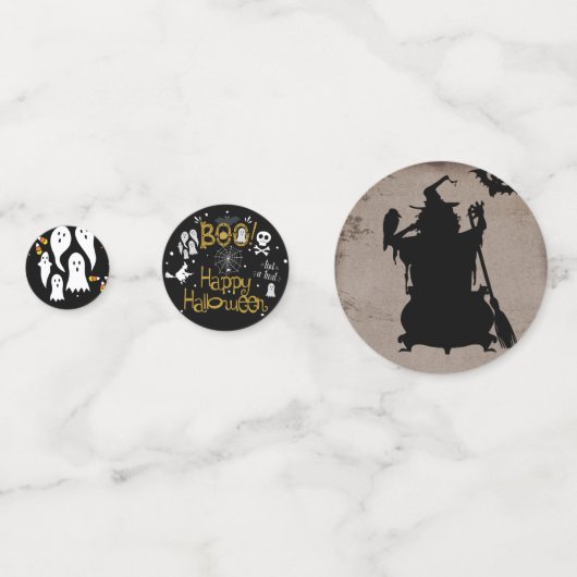 Confettis Décoration de table de fête d'Halloween arrangée (Derrière)