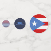 Confettis Décorations de fête de Porto Rico (Derrière)