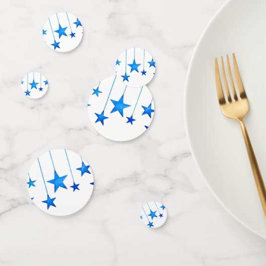 Confettis Décorations de Noël Bleues (Groupe)