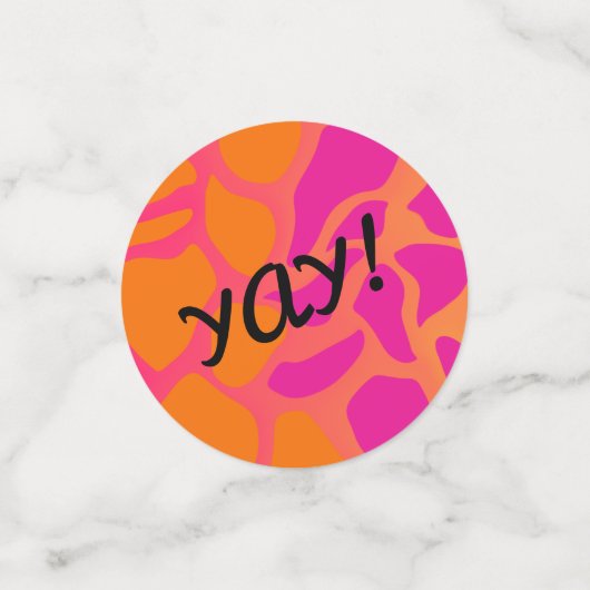 Confettis Dégradé orange et rose chaud (Petit recto)