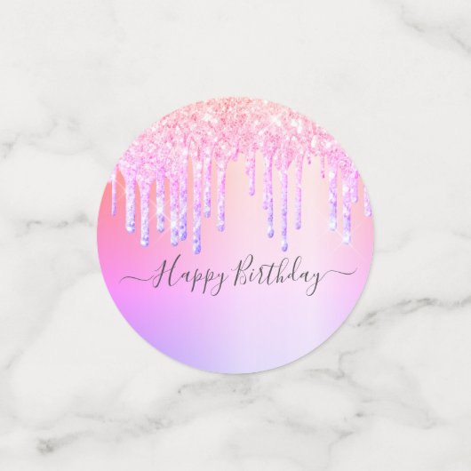 Confettis Dégustation rose quinceanera (Petit recto)