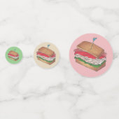 Confettis Déjeuner de retraite Déjeuner Club de dinde Sandwi (Derrière)