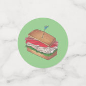 Confettis Déjeuner de retraite Déjeuner Club de dinde Sandwi (Petit recto)