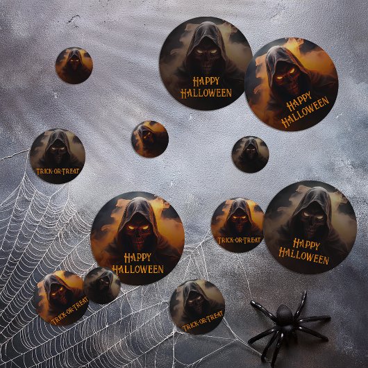 Confettis Démon foncé avec halloween de fumée orange