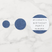 Confettis Denim Fabric, Denim Texture, Blue Denim, Anniversa (Devant)