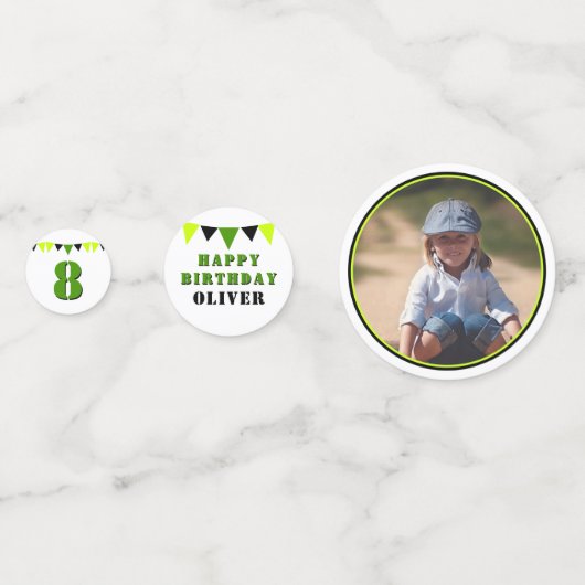 Confettis Déplaisant Slime Monster Green Photo fête d'annive (Derrière)