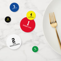 Derby Horse numéros de course 1 - 6 Colorée Person