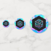 Confettis Dés RPG | Holo Fantasy Rétro Tabletop PnP Joueur (Derrière)