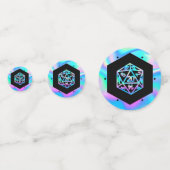 Confettis Dés RPG | Holo Fantasy Rétro Tablette Gamer JdR Jd (Devant)