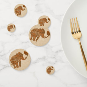 Confettis Design d'art tribal des éléphants